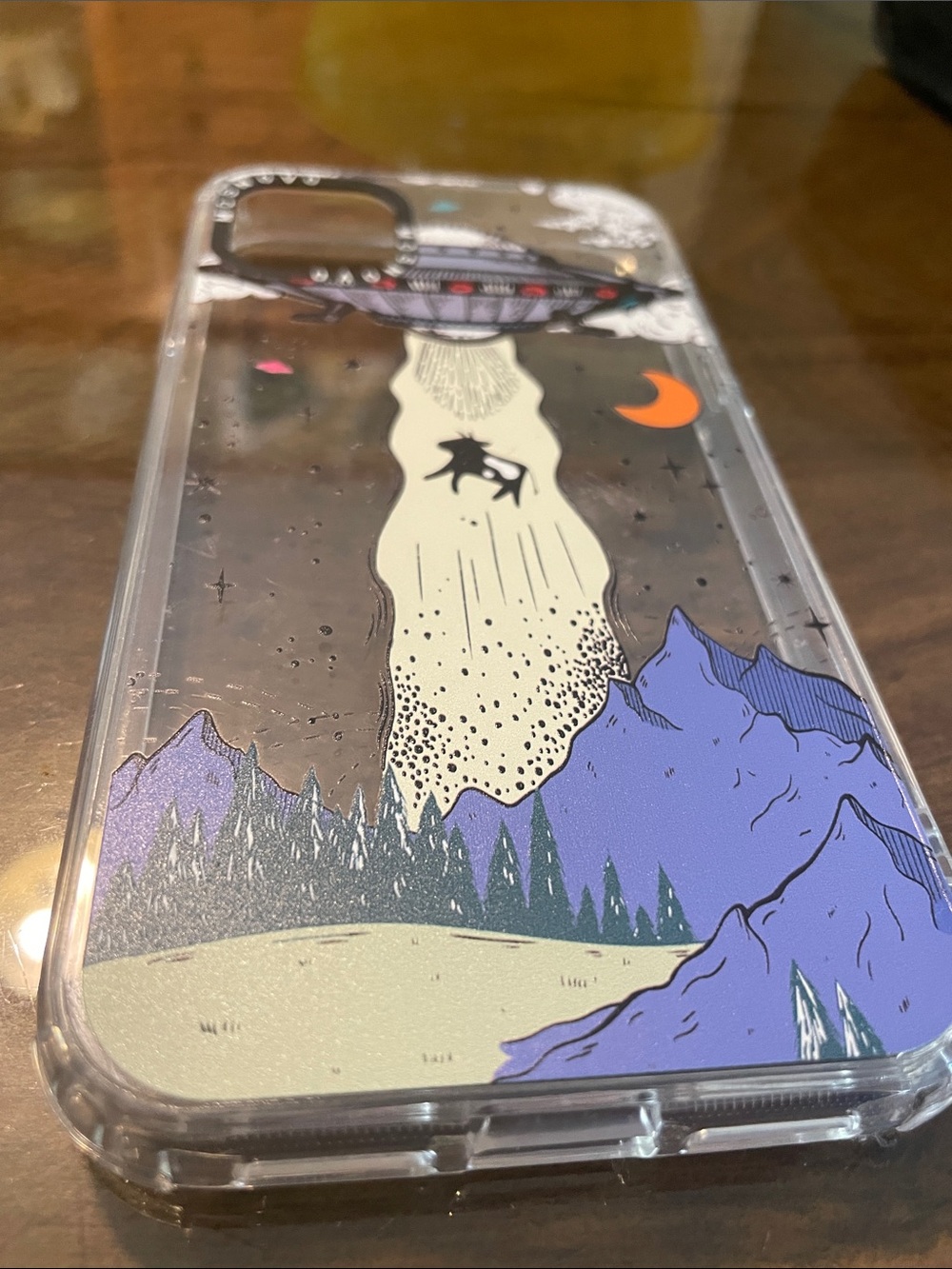 MOSNOVO UFO Alien Abduction Clear Case for iPhone 13 / 14